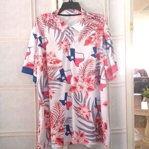 Hivichi Golf Floral Texas Print Shirt